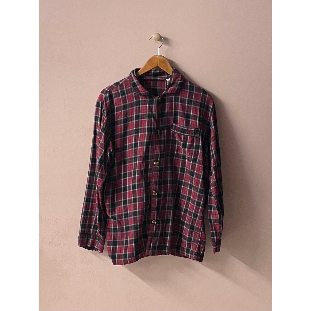 High Sierra Red Plaid Long Sleeve Pajama Top Size S